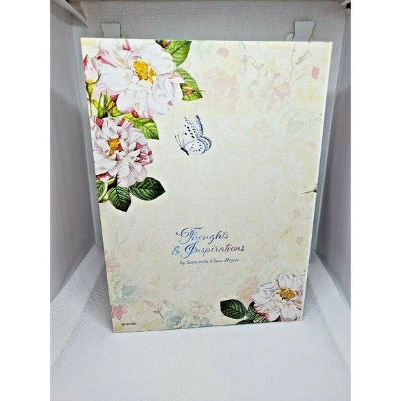 Warm Birthday Wishes Thoughts & Inspiration Floral Blue Butterfly Greeting Card - Picture 5 of 11